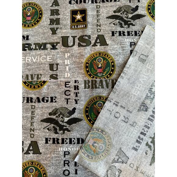 Pre-cut Fabric Swatches US ARMY, 100 pieces 9” x 6” Sewing Quilting Projects - Picture 1 of 4